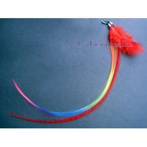   Rainbow Clip in Synthetic Hair Extension 15 with Bonus Hair Claw Clip