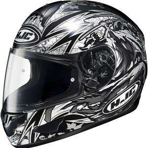  HJC CL 16 Slayer Helmet   X Large/Black/Silver/Silver Automotive
