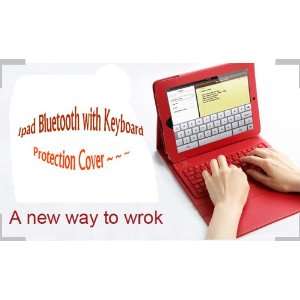  Wireless Bluetooth Keyboard Leather Case with Stand Keyboard 