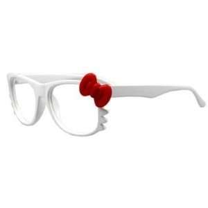  Hello Kitty Red Bow Style Glasses Frame Lovely Fashion 