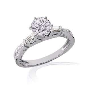  1.65 Ct Round 3 Stone Diamond Engagement Ring 14K SI3 