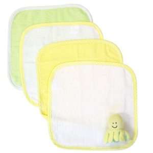  Piccolo Bambino Washcloth & Toy Set   Yellow Octopus Baby