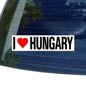  I Love Heart HUNGARY   Window Bumper Sticker Automotive