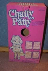 VTG 1980s MATTEL TALKING CHATTY PATTY 17 DOLL w/ box WORKS outfit 
