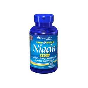  Niacin Time Release 250 mg. 180 Capsules