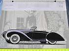   delahaye 135 franay cabriolet ticona april 1999 reflections calendar