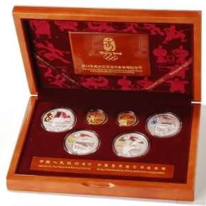  2008 Beijing Olympic Gold and Silver Proof Series II Six Coin 