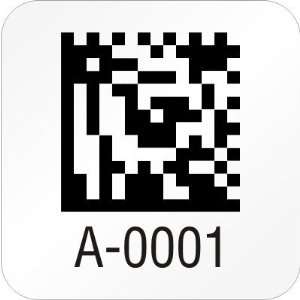  Custom 2D Barcode Label, 0.5 x 0.5 Tamperproof Checkers 