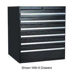   Bearing Slide Modular Drawer Cabinet 7  3 Drawers, Keyed Lock, Black