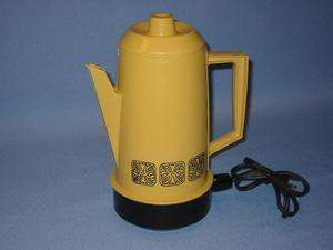 Vintage 4 8 Cup POLY PERK Automatic Harvest Gold Electric Coffee Maker 