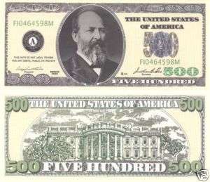 500 Dollar Bill (25   Pack ) Novelty Fake Play Money^  