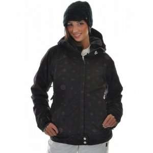  686 Smarty Muse Snowboard Jacket Black Print Womens Sz XS 