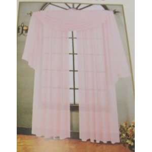  Pink Elegant Voile Curtain Panel (60 X 90) Celine 
