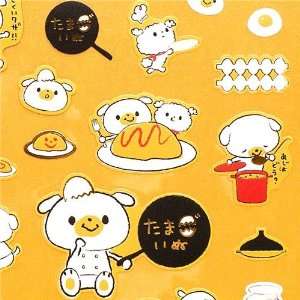  cute cooking bear stickers from Japan pan egg menu Toys 