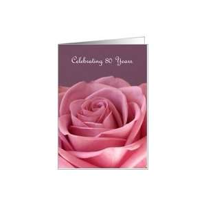  80th Birthday Invitation    Birthday Rose Card Toys 