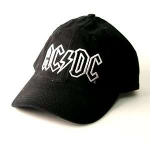  ACDC Black Slouch Fit Baseball Cap