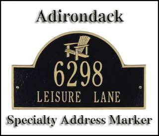 ADIRONDACK SPECIALTY PERSONALIZED ADDRESS PLAQUE SIGN  