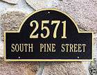 SIDED ARCH MAILBOX ADDRESS SIGN PLAQUE MARKER PERSONALIZED CUSTOM 