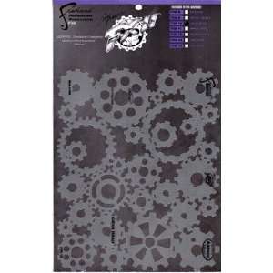   STENCIL GEARHEAD IWATA AIRBRUSHES & ACCESSORIES Arts, Crafts & Sewing