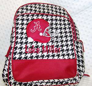 Houndstooth Quilted Backpack Personalized Boys Alabama  