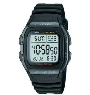 NEW  Casio W96H 1BV Mens Chronograph Alarm LCD Watch  