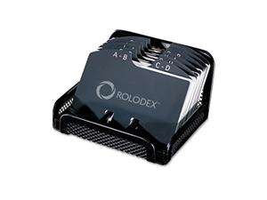 Rolodex Metal/Mesh Open Tray Business Card File Holds 125 2 1/4 x 4 