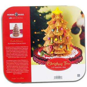 NORDIC WARE CHRISTMAS TREE 3 D BUNDT CAKE BAKING PAN NW  