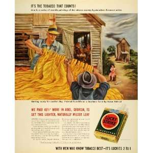  1942 Ad American Tobacco Harvest Lucky Strike Cigarettes 