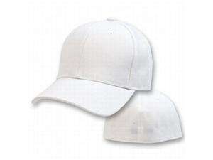    Blank Fitted Curved Cap Hat   White