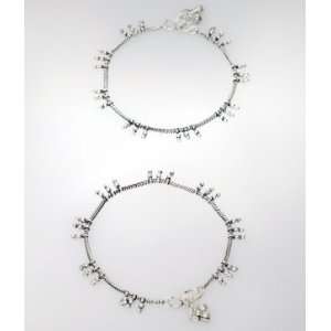  MyMela Silver Tendrils Anklets 