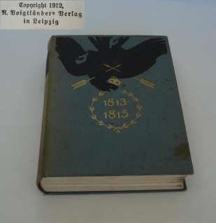1912 ANTIQUE GERMAN BOOK ABOUT THE 1813 NAPOLEON WAR  