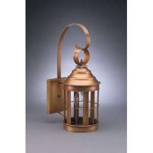  Lantern 3317 AB MED CSG Cone Top Wall With Top Scroll Antique 