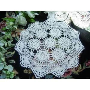  Vintage Hand corchet Round Cotton Placemat/Doily 11 