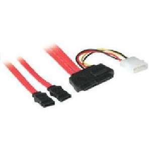 com Cables To Go 1m Sas 29 Pin To Two Serial Ata + 4 Pin Power Cable 