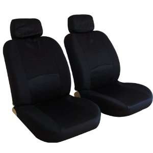    Front Car Seat Covers Solid Black Fb050 Black Front Automotive