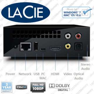 LaCie 2TB 2000GB LaCinema Classic HD Media Player HDMI  