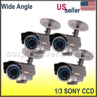 Infrared Security Camera CCTV Kit Outdoor Night Vision SONY CCD Wide 
