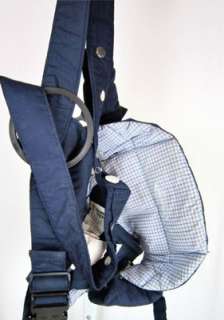 Infantino GoGo Rider Front Baby Carrier Blue Checked Pattern   