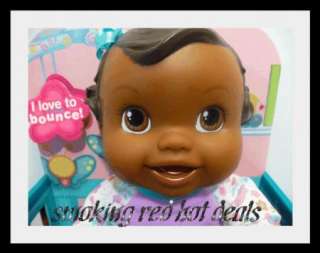Baby Alive Bouncin Babbles African American Baby Doll New In Box Xmas 