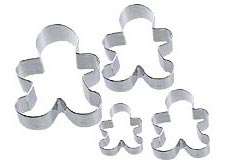 Gingerbread Nestling Cookie Cutters 4 pc set  