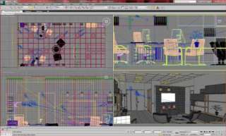 3d OFFICE model 3ds max scene + objects materials maps  