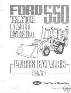 FORD 550 tractor backhoe parts manual  