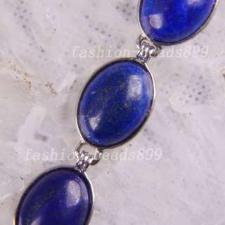 Nature Lapis Lazuli Bead Bangle Bracelet Gemstone H1190  