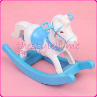 Doll Accessories Rocking Horse For Barbies Kelly Blue  