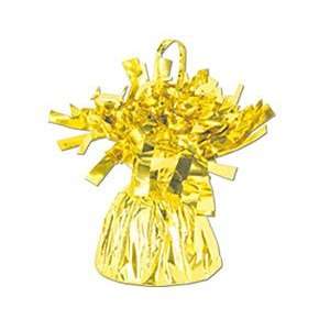  Yellow Foil Covered Balloon Weights [Health and Beauty 
