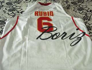 Ricky Rubio Basketball Jersey Sewn Stitch Barcelona, Spain Any Size 