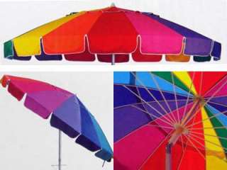 Beach Umbrella Rainbow Adjustable Tilt Carry Bag NEW  