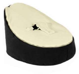   Portable Bean Bag Seat / Snuggle Bed   Black/Cream ACCC app  