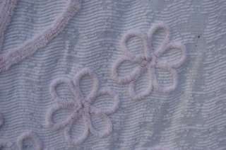 PRETTY IN PINK FLORAL CUTTER CHENILLE BEDSPREAD  