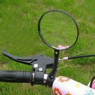   MTB Bike Bicycle Handlebar Flexible Rearview Round Plane Mirror  